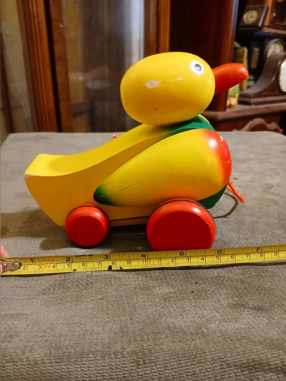 Wood Duck Pull Toy made in the Czech Republic